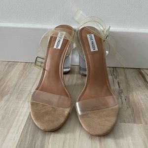 Steve Madden Clearer Clear Heels Size 11